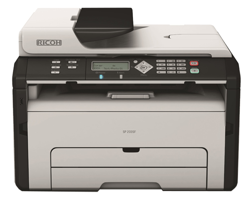 Máy in Ricoh SP203SF, In, Scan, Copy, Fax, Laser trắng đen